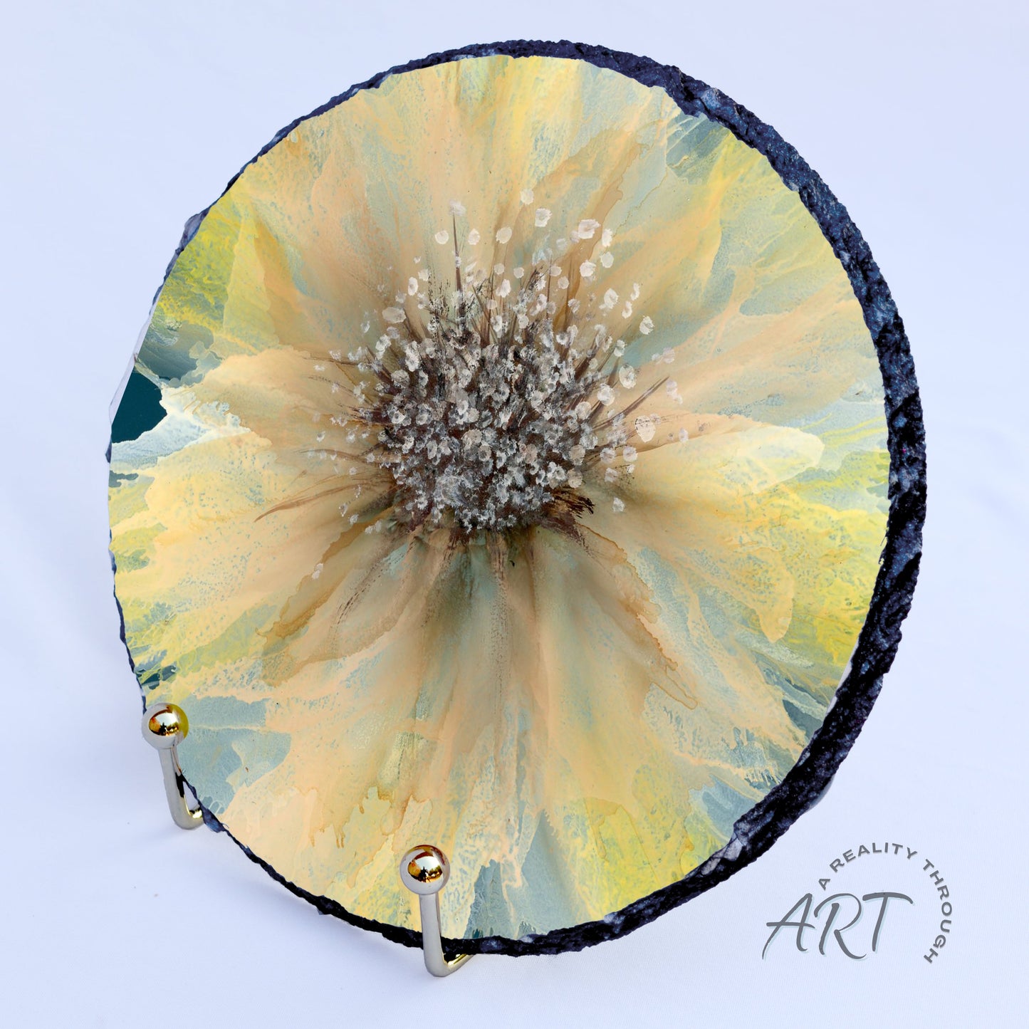 Burst 8" Circular Slate Trivet