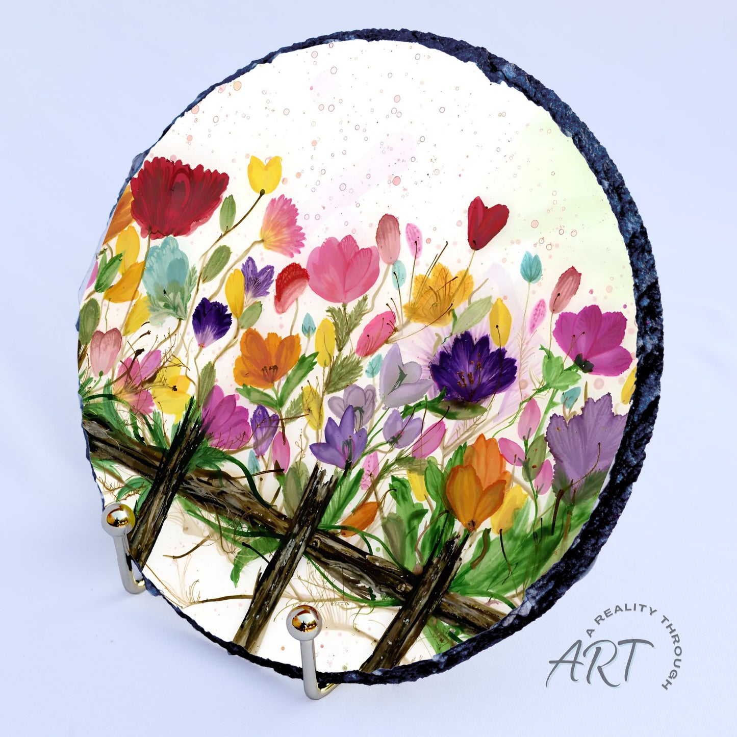 Friends 8" Round Slate Trivet