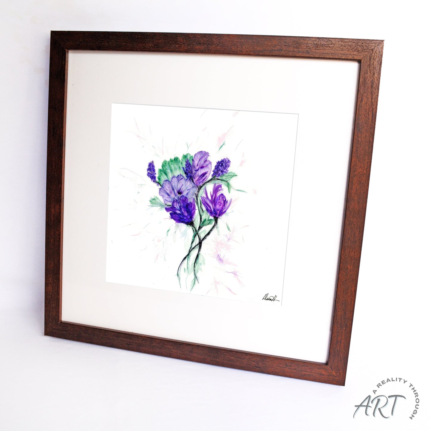 Simple Power 12"x12" Art Print (Walnut Frame)