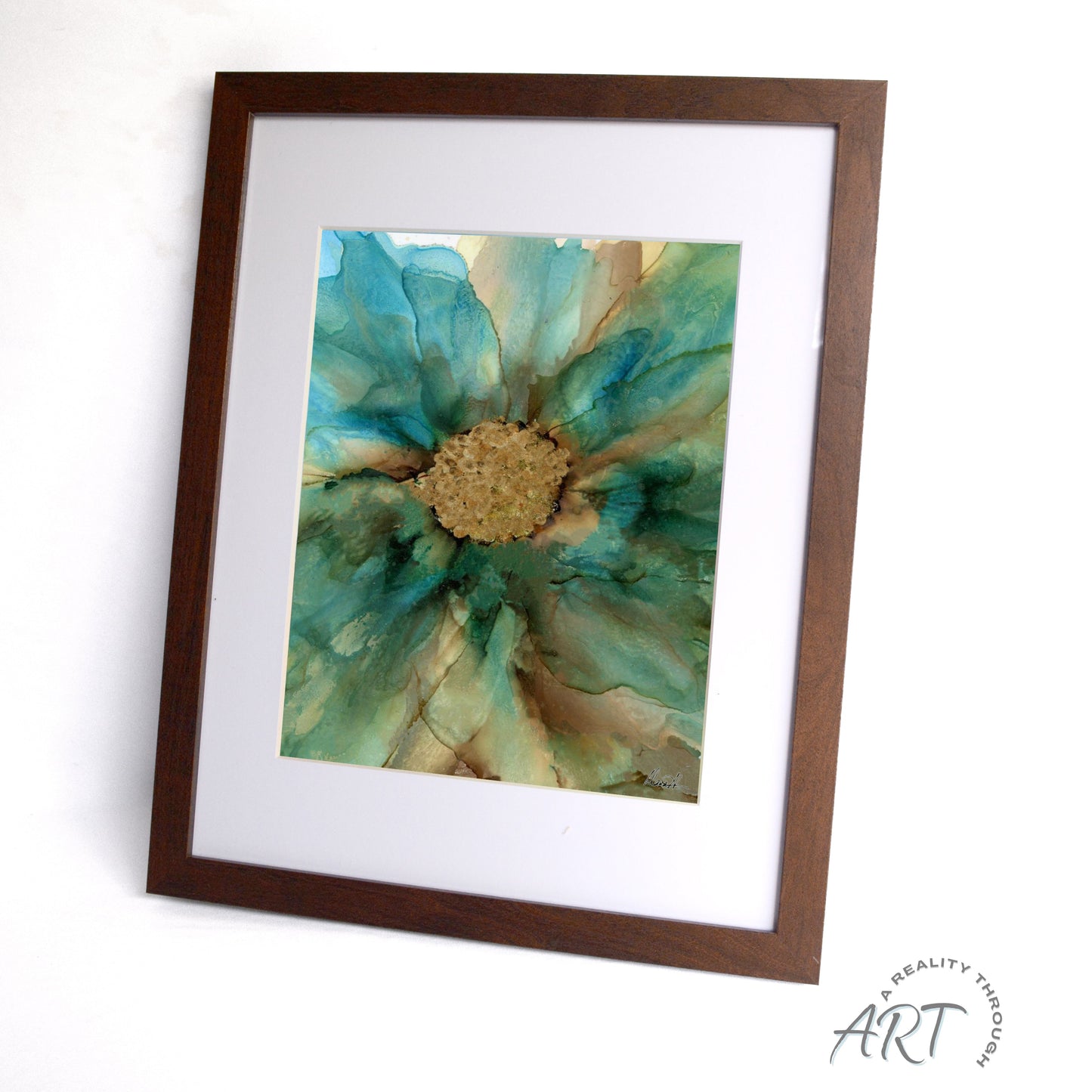 Mermaid 12"x15" Art Print (Walnut Frame)