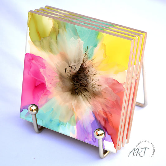 Carnival 4"x4" Ceramic Coasters