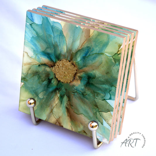 Mermaid 4"x4" Ceramic Coasters