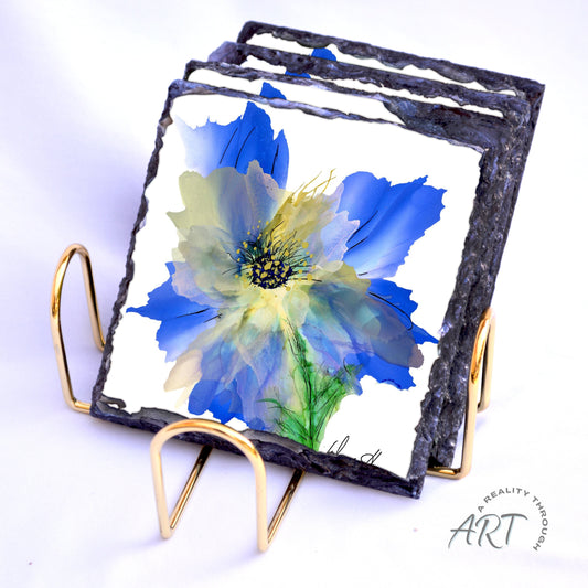 Bell 4"x4" Square Slate Coasters