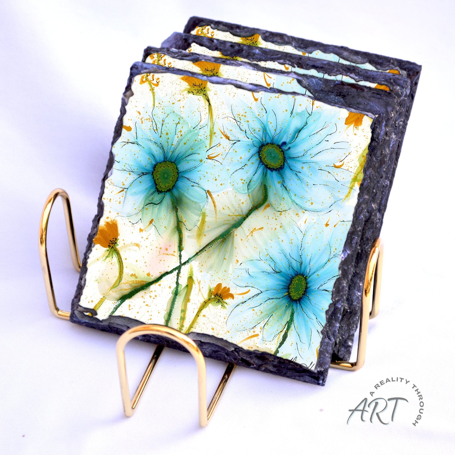 Bluey 4"x4" Square Slate Coasters