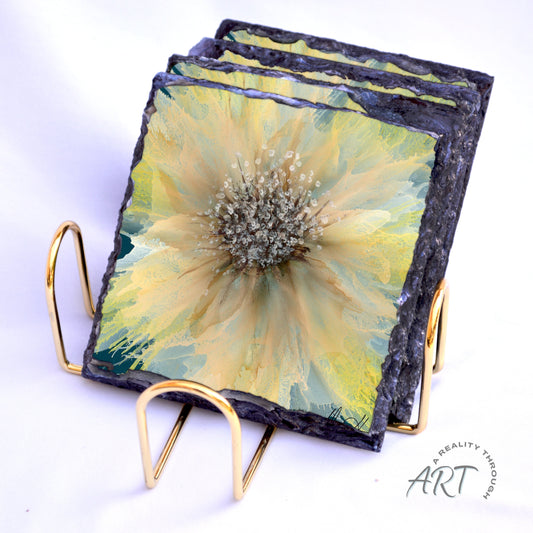 Burst 4"x4" Slate Coasters