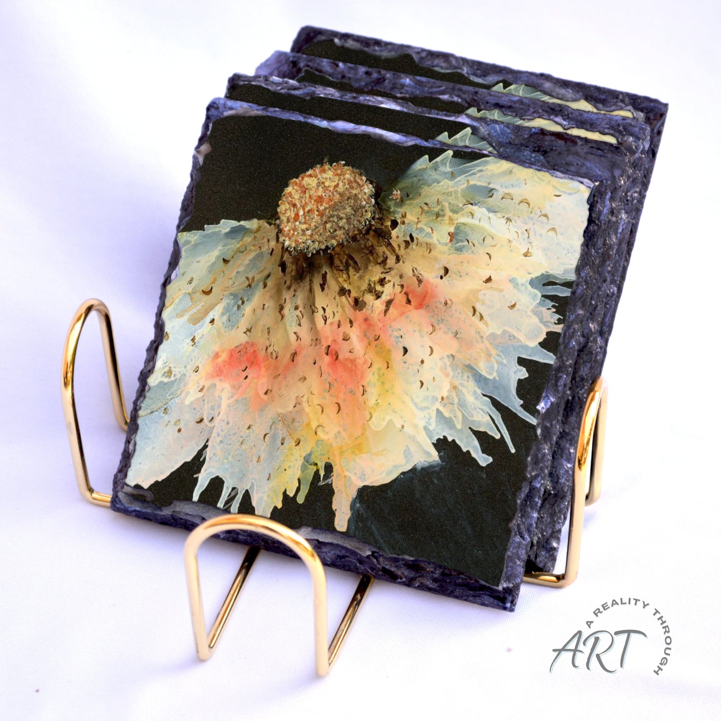 Content 4"x4" Square Slate Coasters