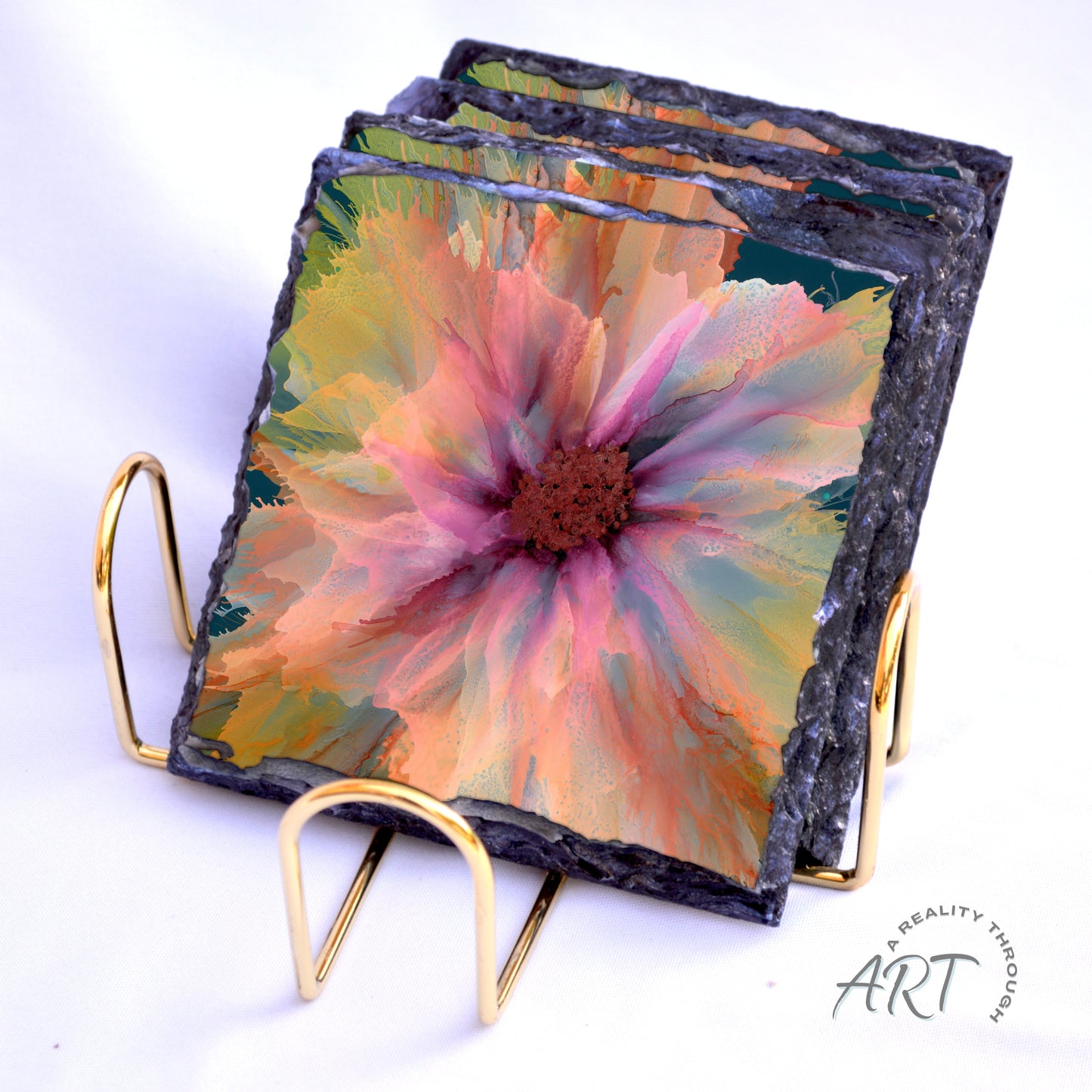 Gaze 4"x4" Square Slate Coasters