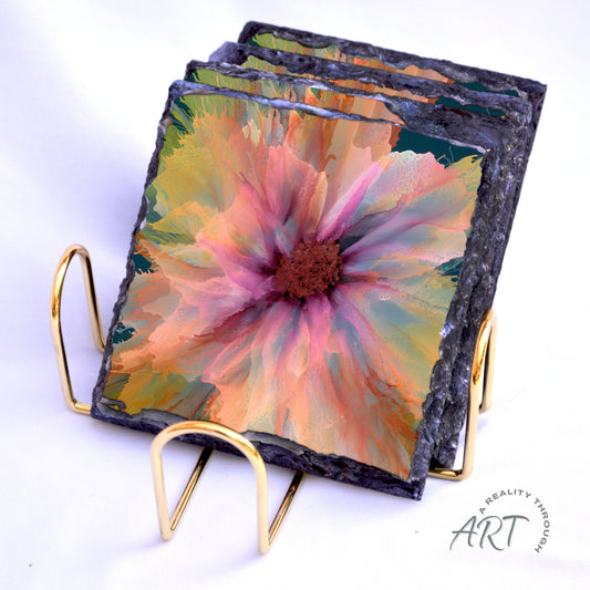 Gaze 4"x4" Square Slate Coasters
