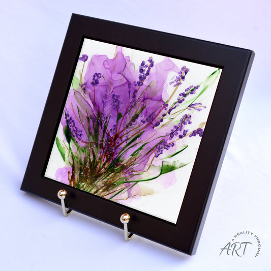 Lavender 6"x6" Framed (Black)
