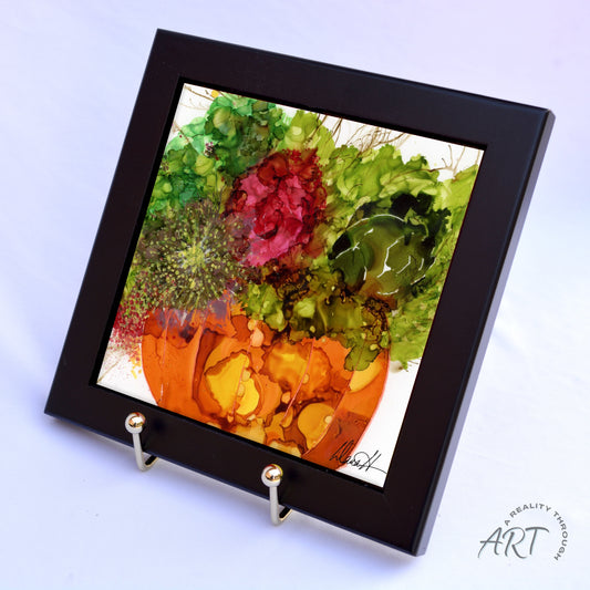 Pumpkin 6"x6" Framed (Black)