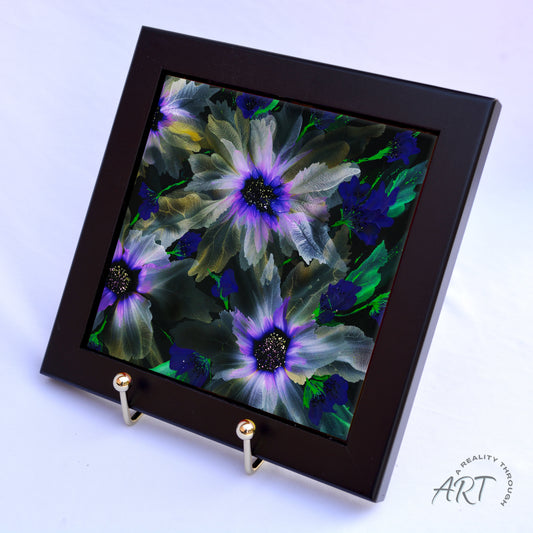 Purple Glory 6"x6" Framed (Black)