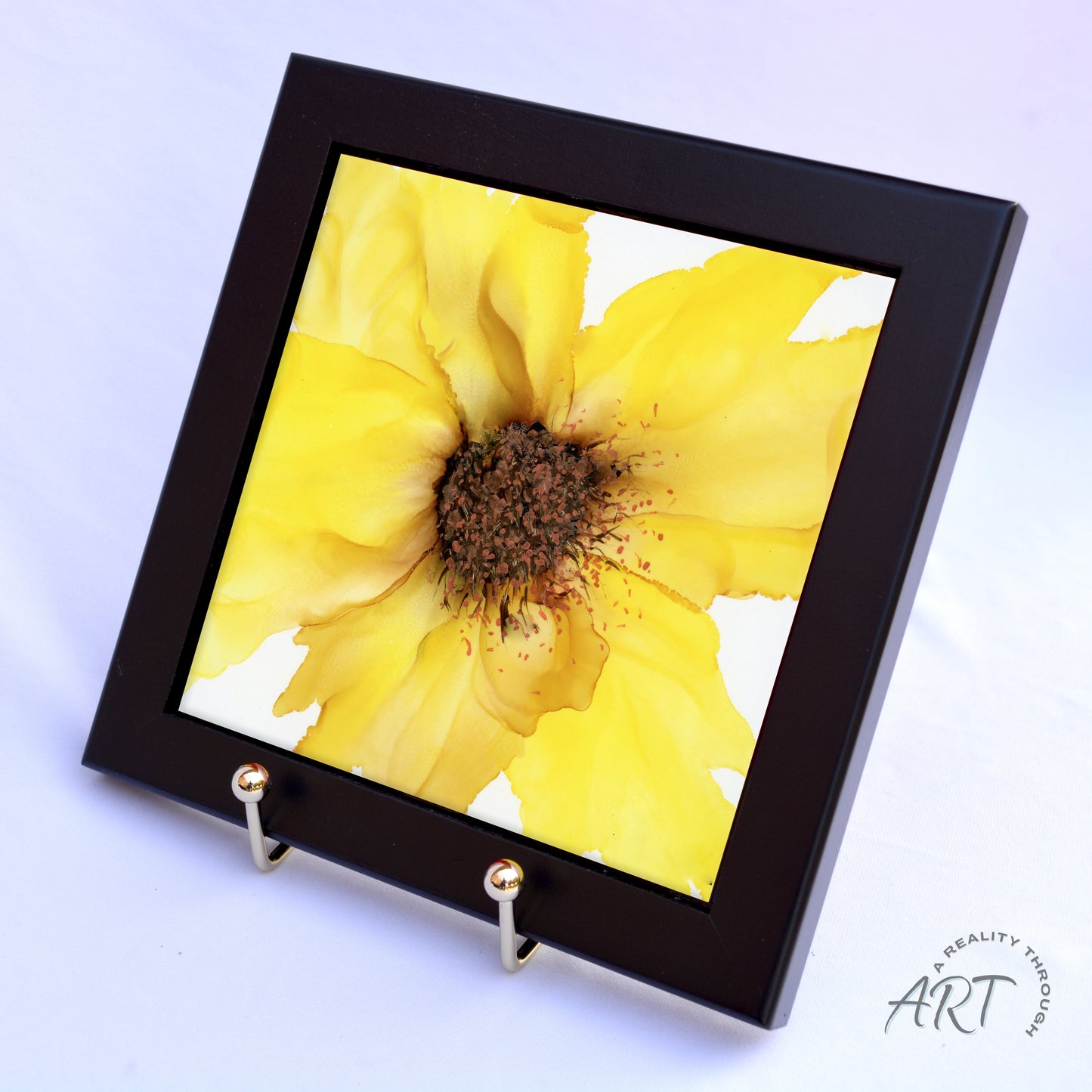 Sunflower 6"x6" Framed (Black)