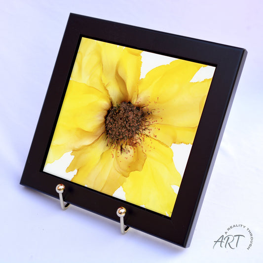 Sunflower 6"x6" Framed (Black)