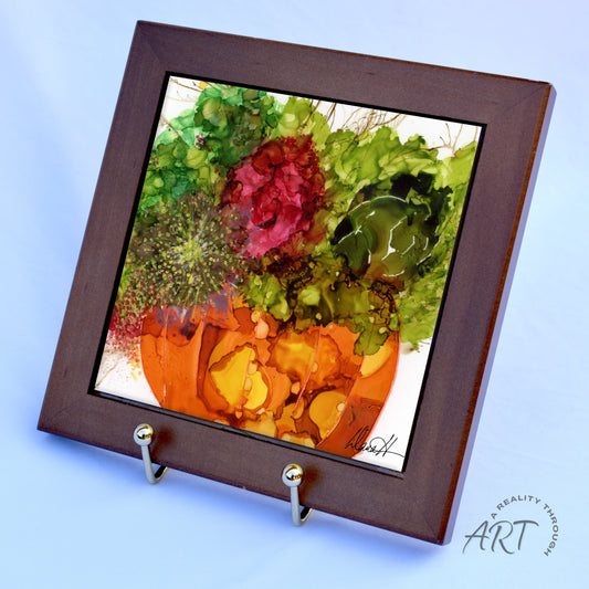 Pumpkin 6"x6" Framed (Brown)