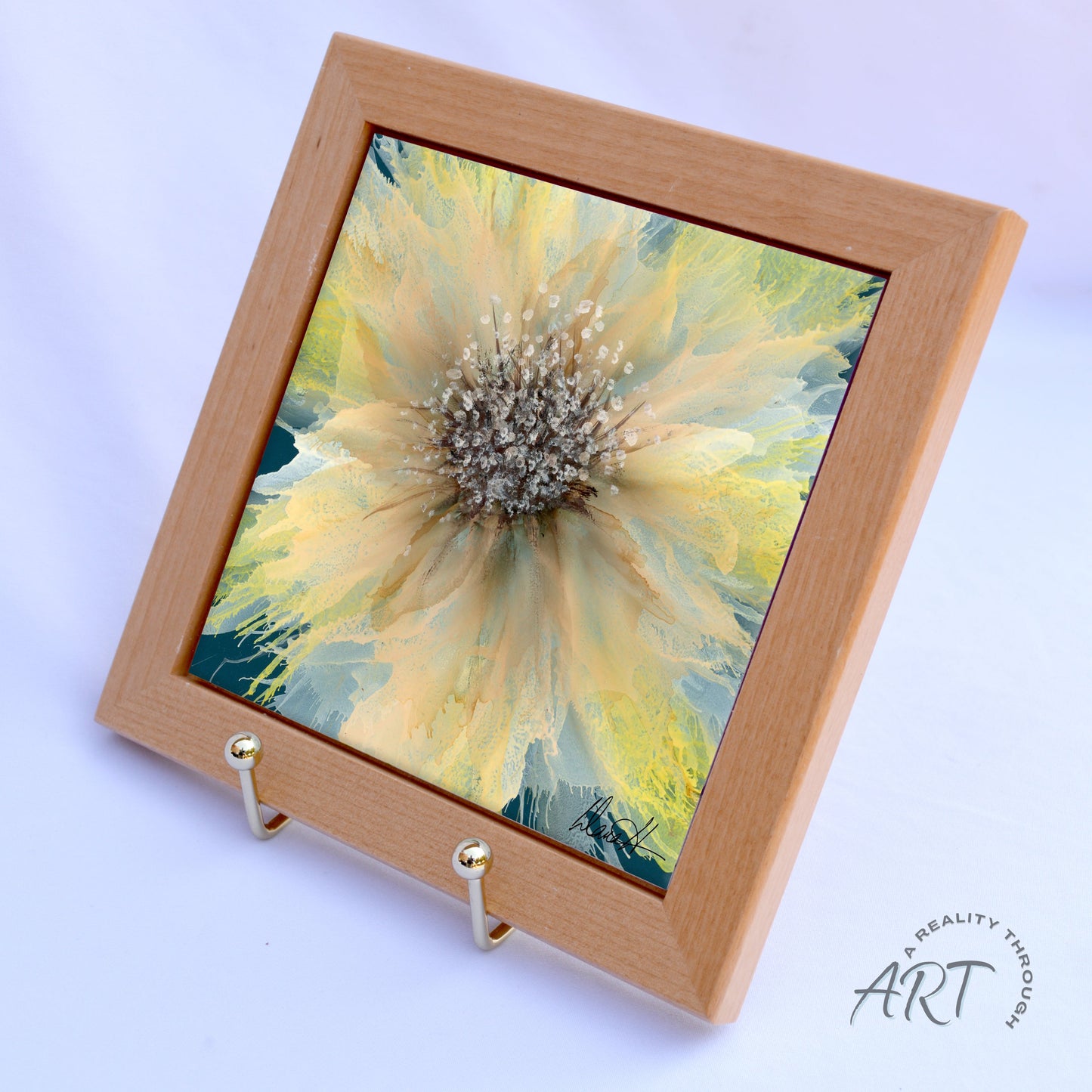 Burst 6"x6" Framed (Light Brown)