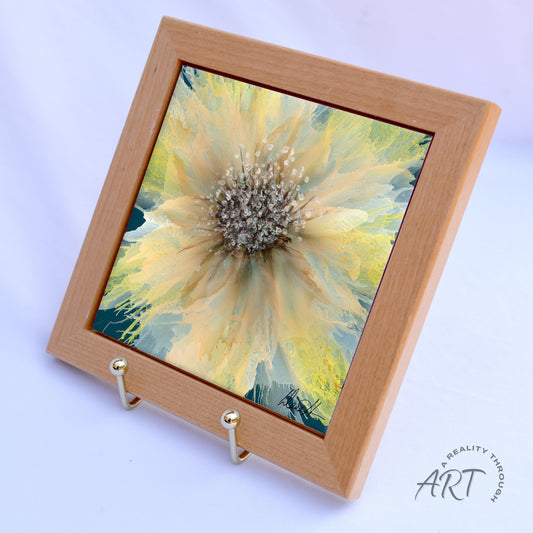 Burst 6"x6" Framed (Light Brown)