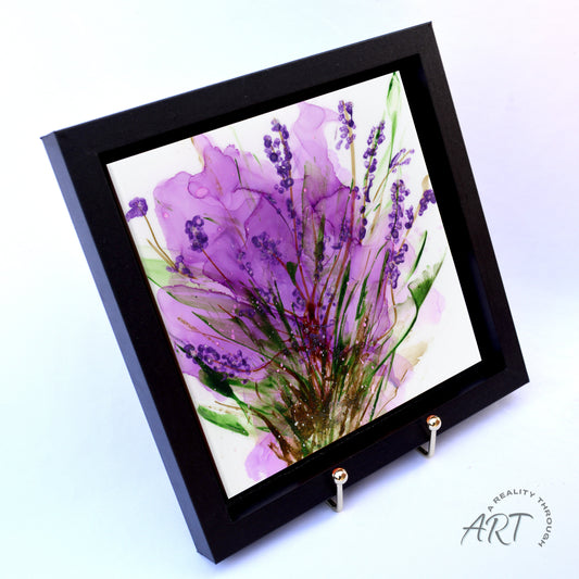 Lavender 8"x8" Framed (Black)