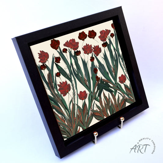 Poppy 8"x8" Framed (Black)