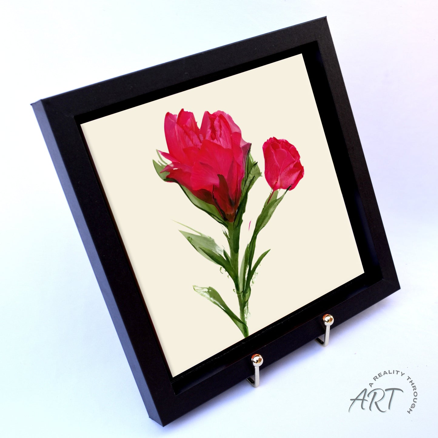 Rose 8"x8" Framed (Black)