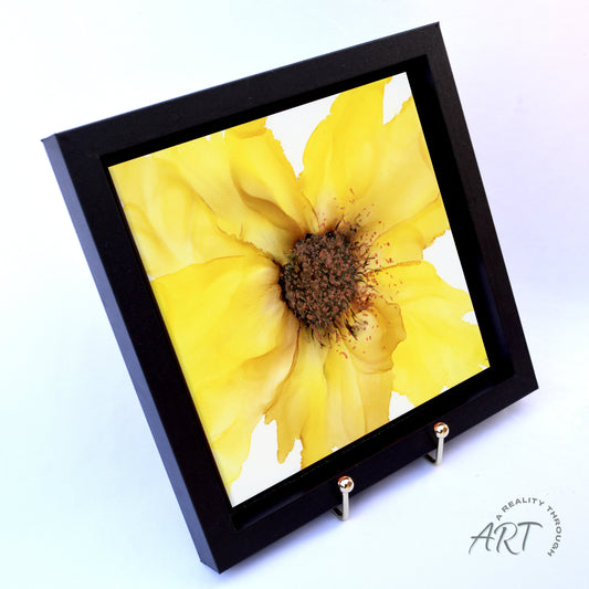Sunflower 8"x8" Framed (Black)