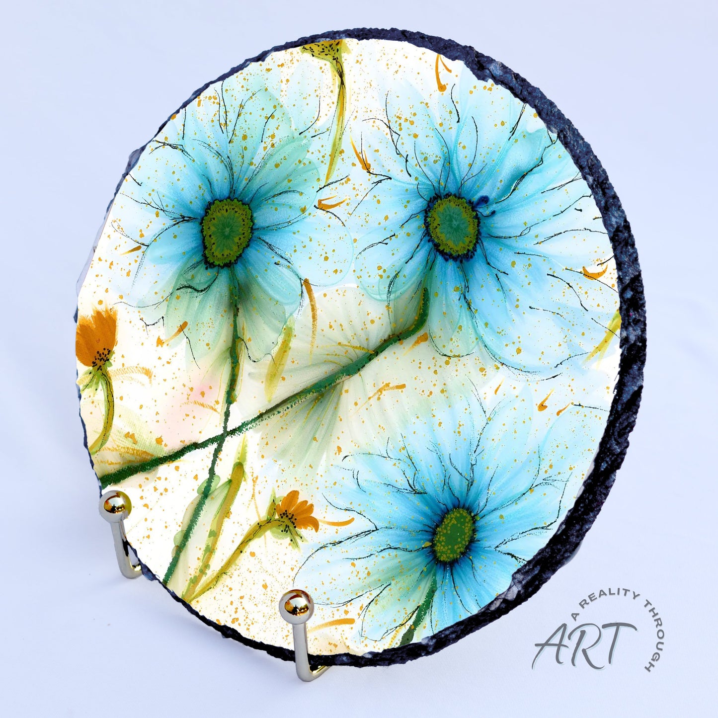 Bluey 8" Round Slate Trivet