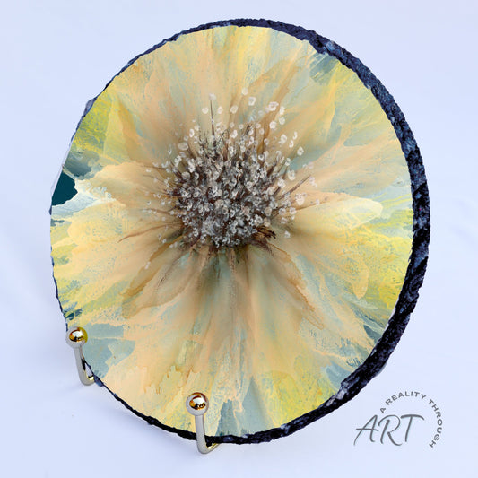 Burst 8" Circular Slate Trivet