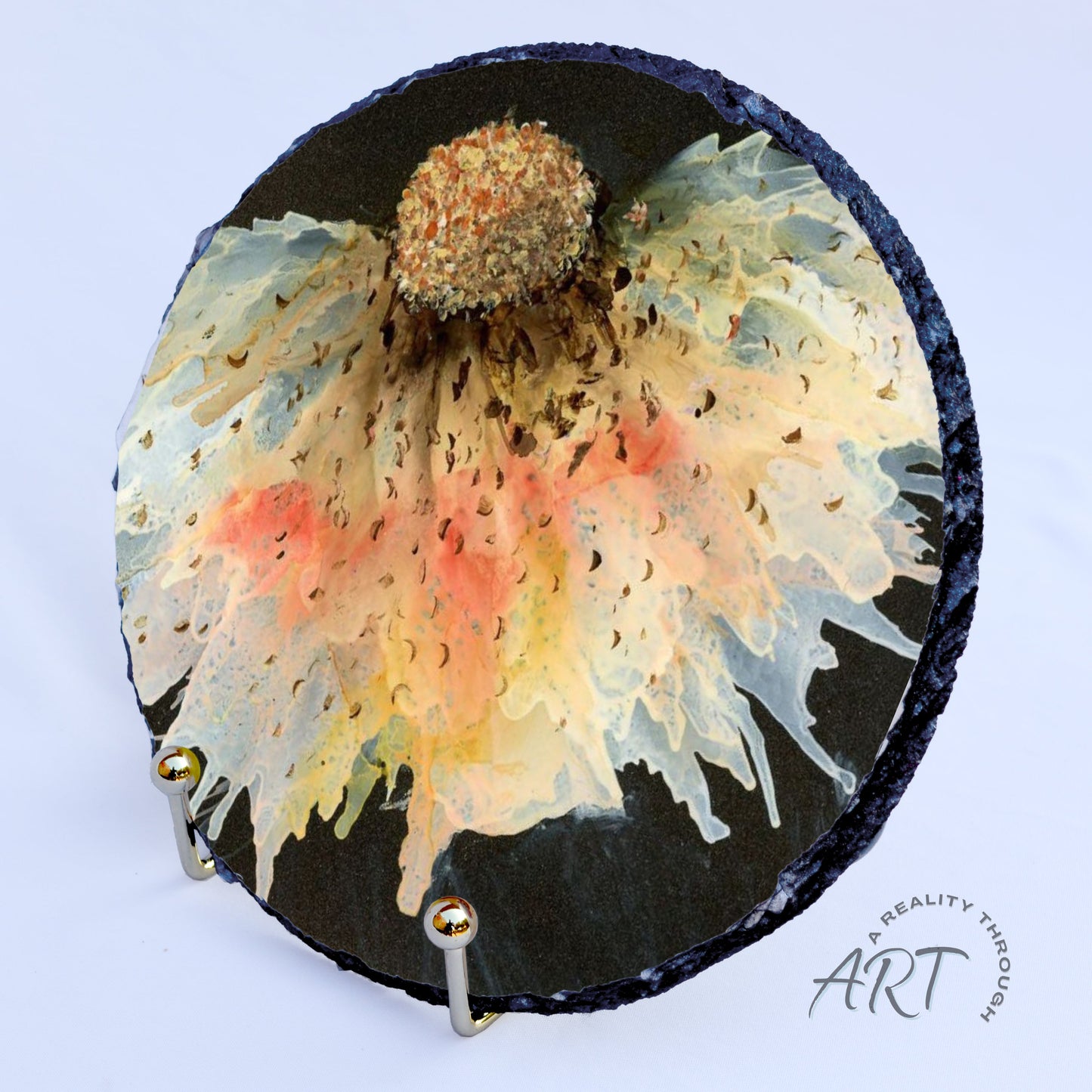 Content 8" Round Slate Trivet