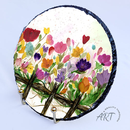 Friends 8" Round Slate Trivet