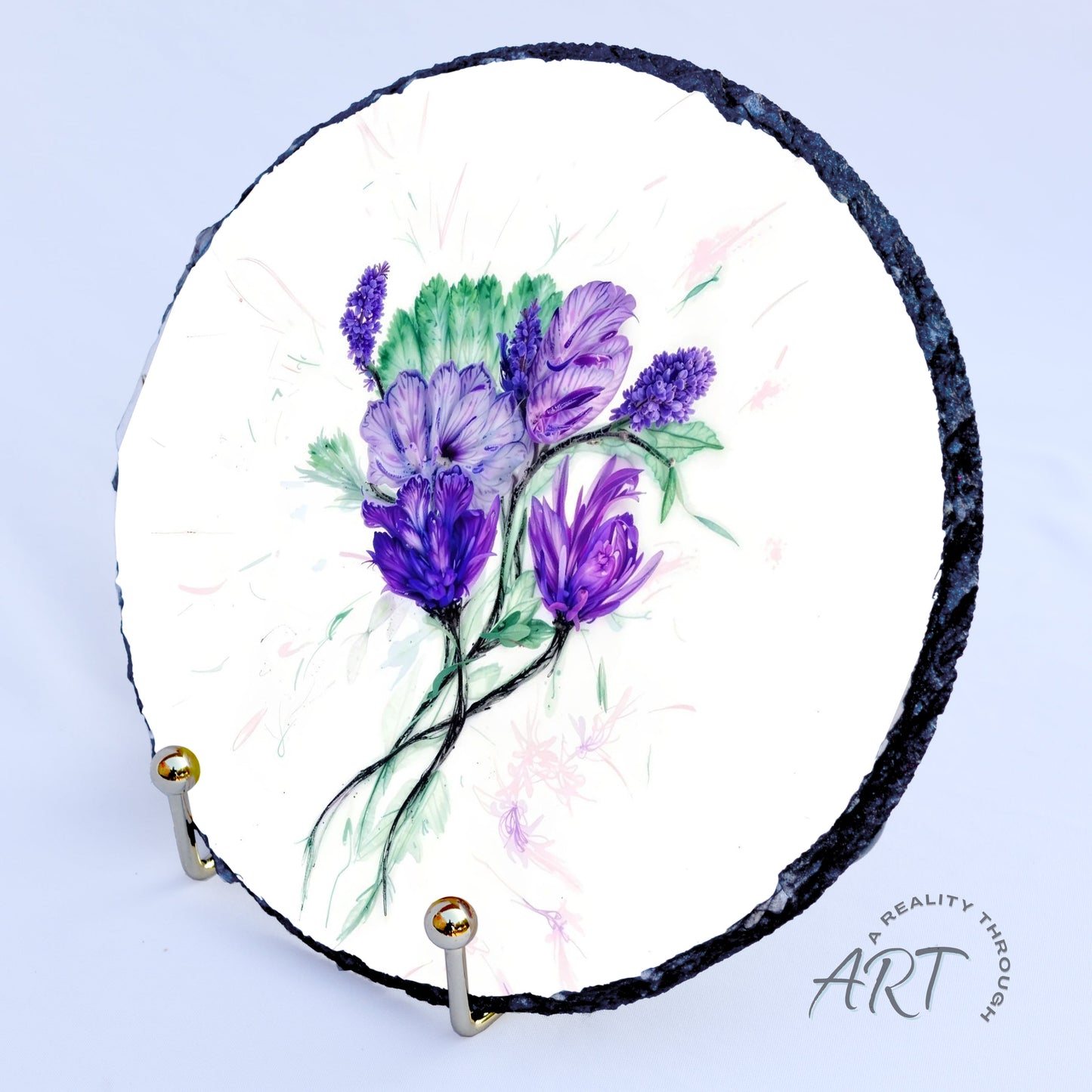 Simple Power 8" Round Slate Trivet