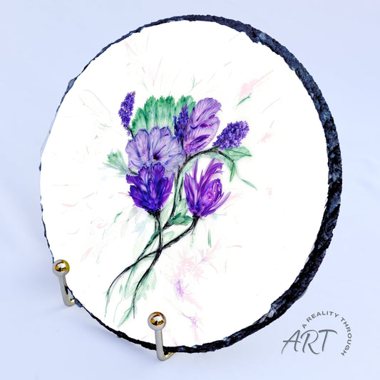 Simple Power 8" Round Slate Trivet