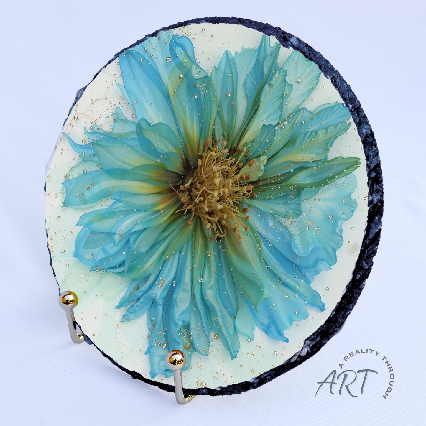 Tranquility 8" Round Slate Trivet