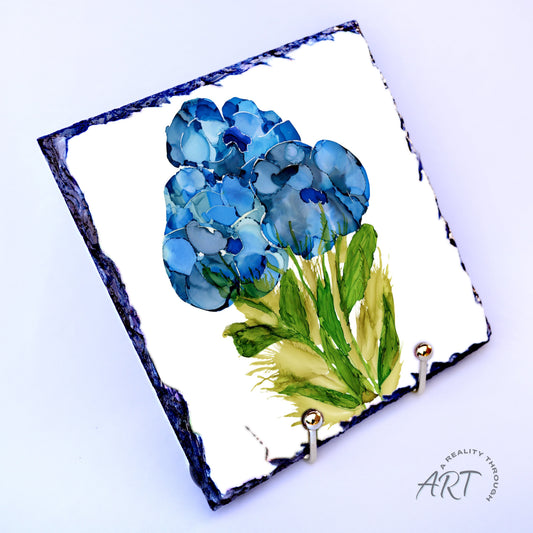 Bluebonnet 8"x8" Square Slate Trivet