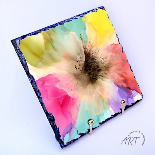 Carnival 8"x8" Square Slate Trivet