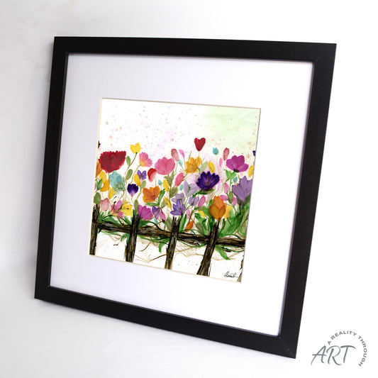 Friends 12"x12" Art Print (Black Frame)