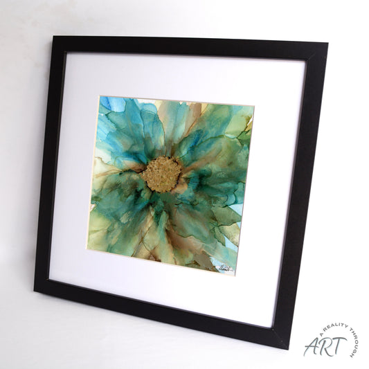 Mermaid 12"x12" Art Print (Black Frame)