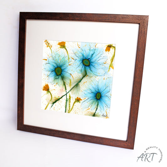 Bluey 12"x12" Art Print (Walnut Frame)