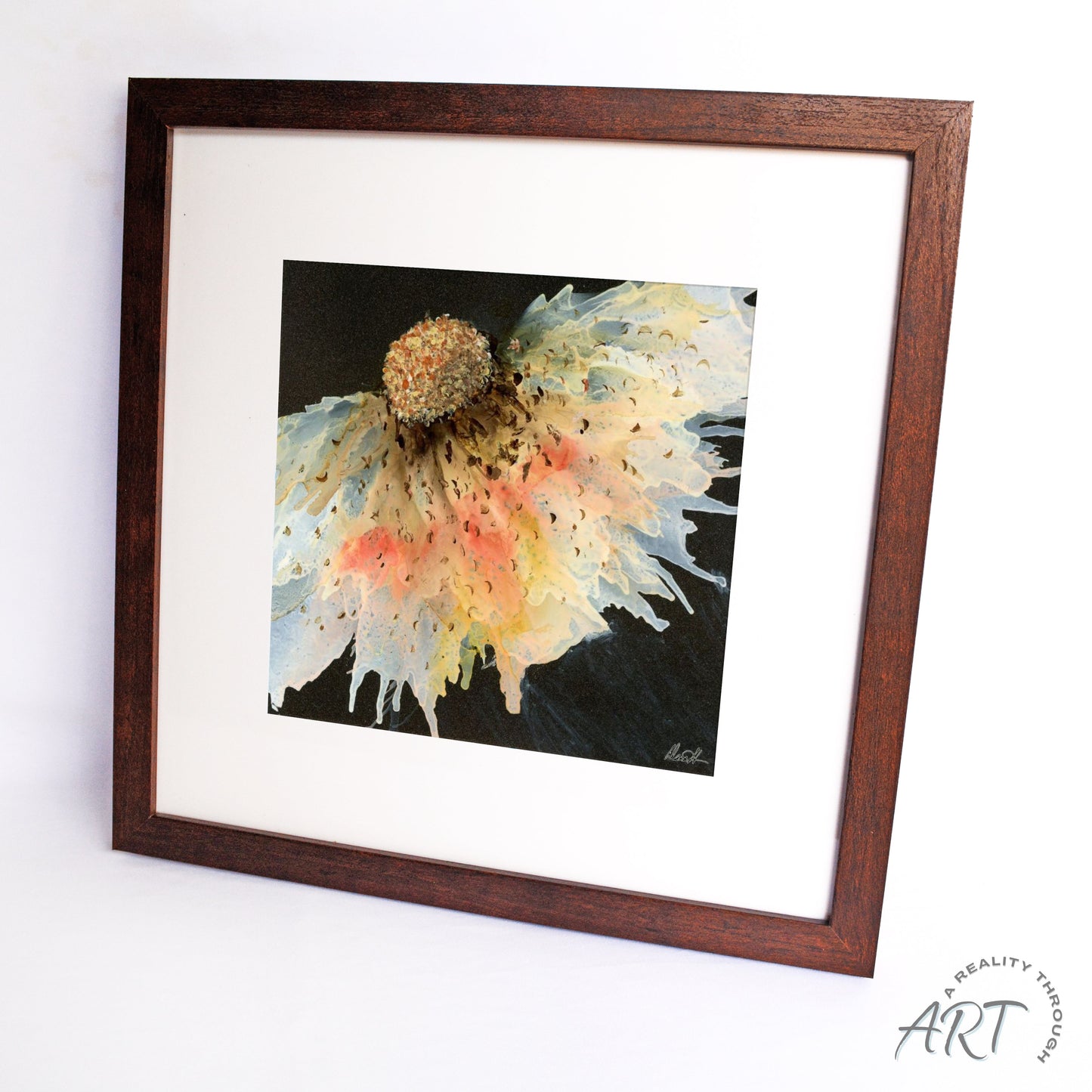 Content 12"x12" Art Print (Walnut Frame)