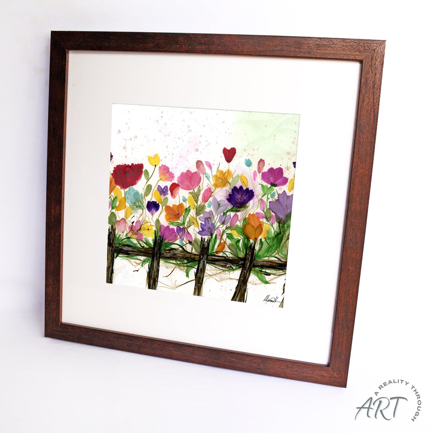 Friends 12"x12" Art Print (Walnut Frame)