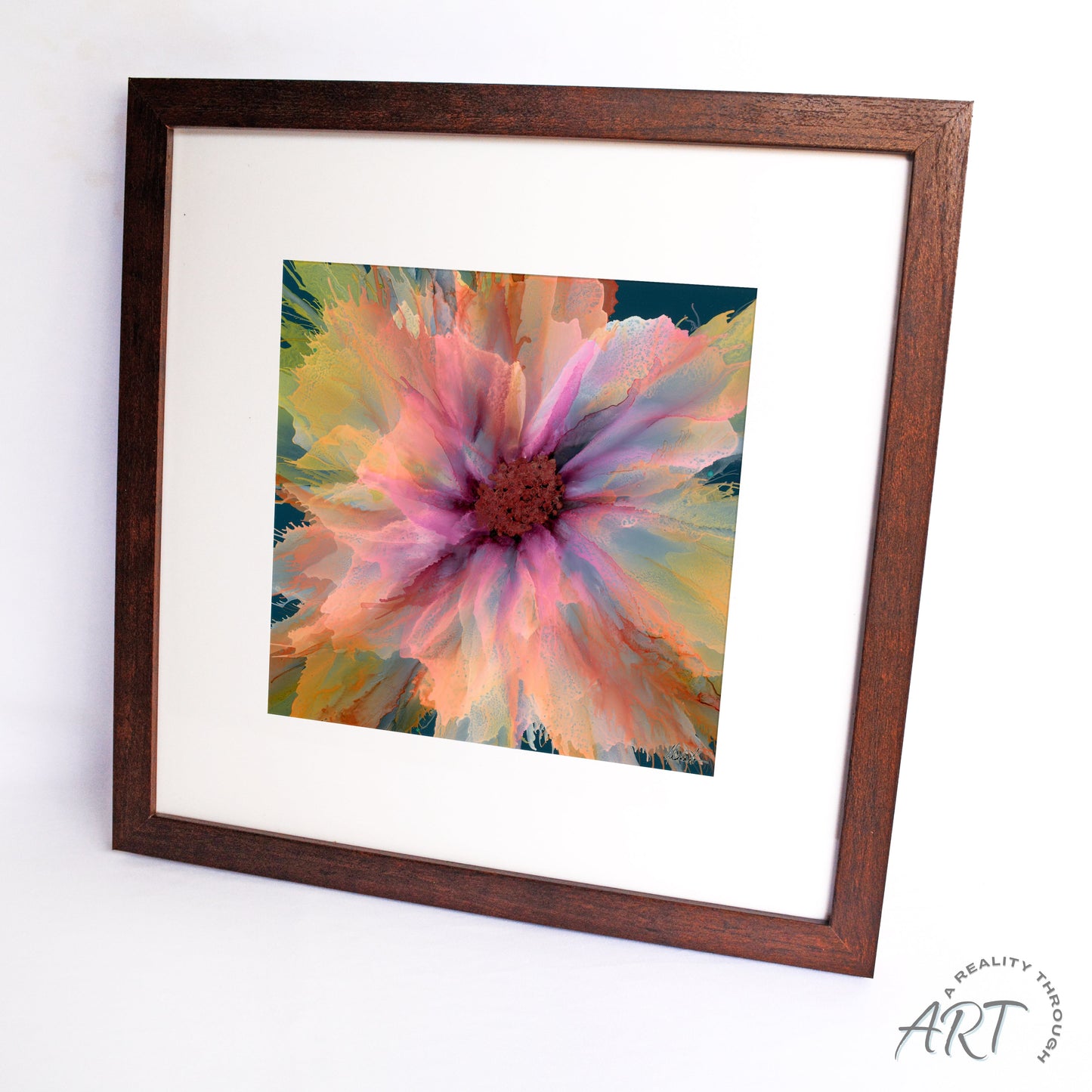 Gaze 12"x12" Art Print (Walnut Frame)