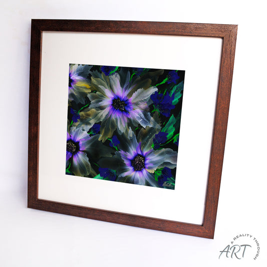 Purple Glory 12"x12" Art Print (Walnut Frame)