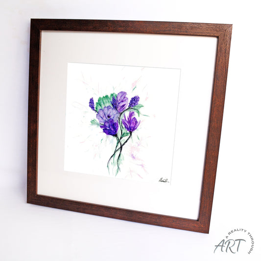 Simple Power 12"x12" Art Print (Walnut Frame)