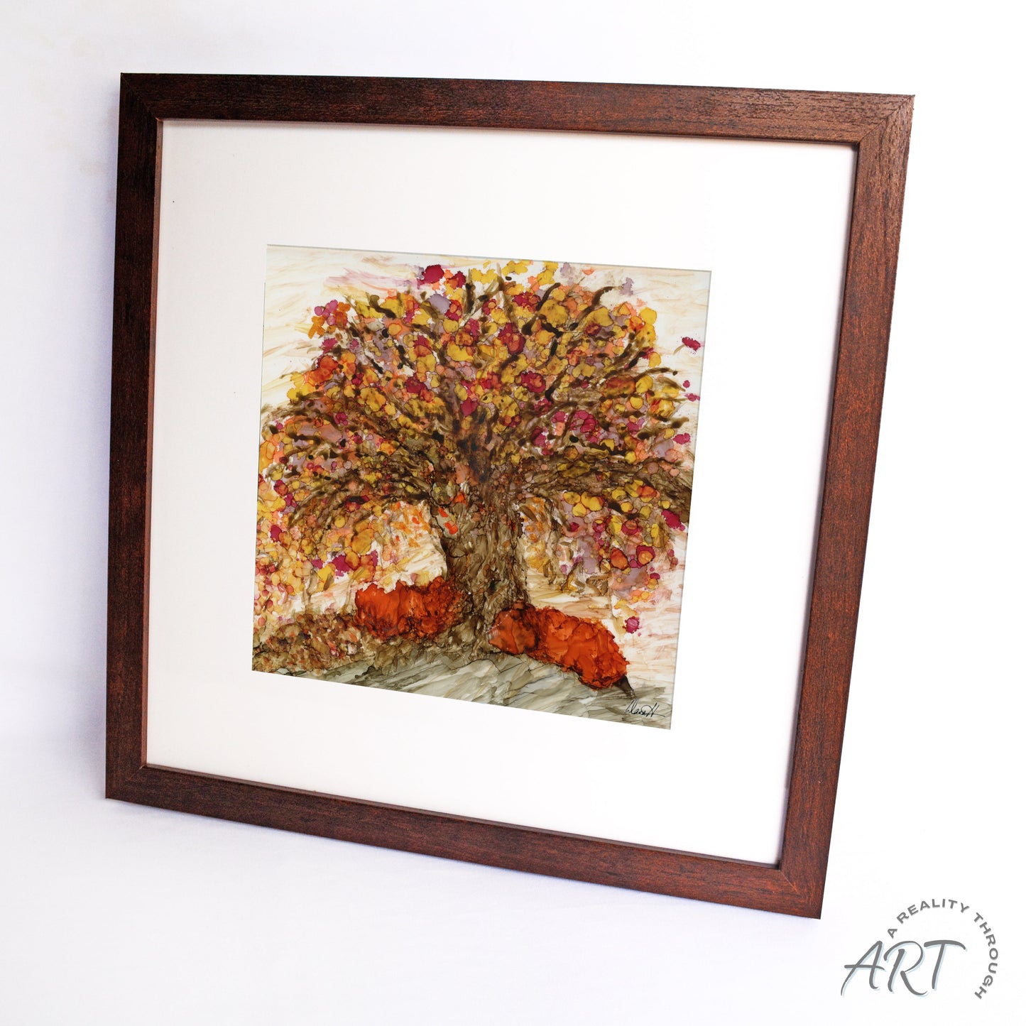 Willow 12"x12" Art Print (Walnut Frame)