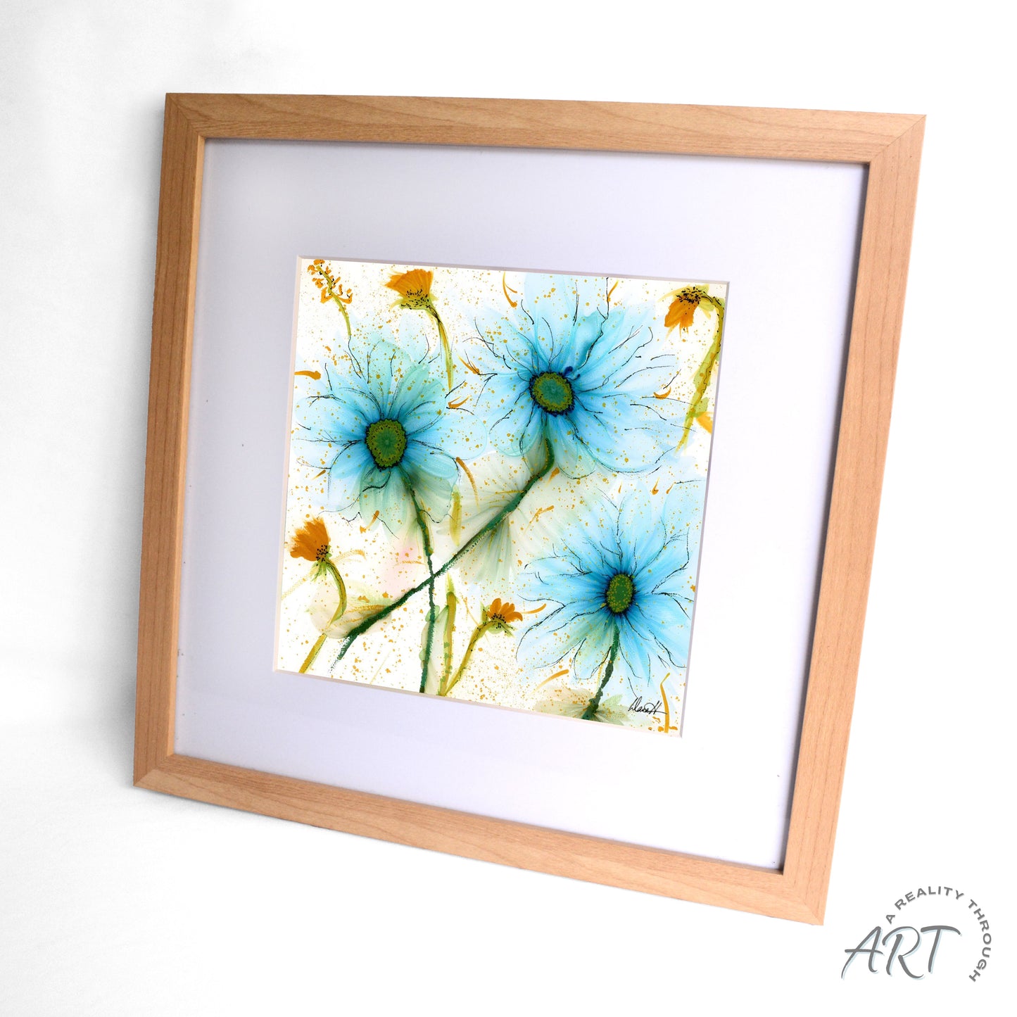 Bluey 12"x12" Art Print (Alderwood Frame)