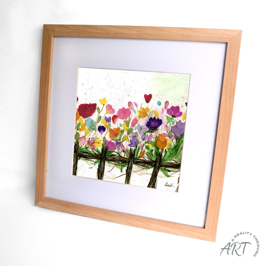 Friends 12"x12" Art Print (Alderwood Frame)