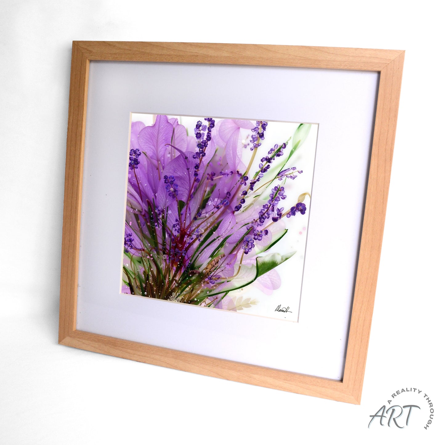 Lavender 12"x12" Art Print (Alderwood Frame)