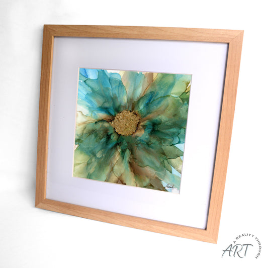 Mermaid 12"x12" Art Print (Alderwood Frame)