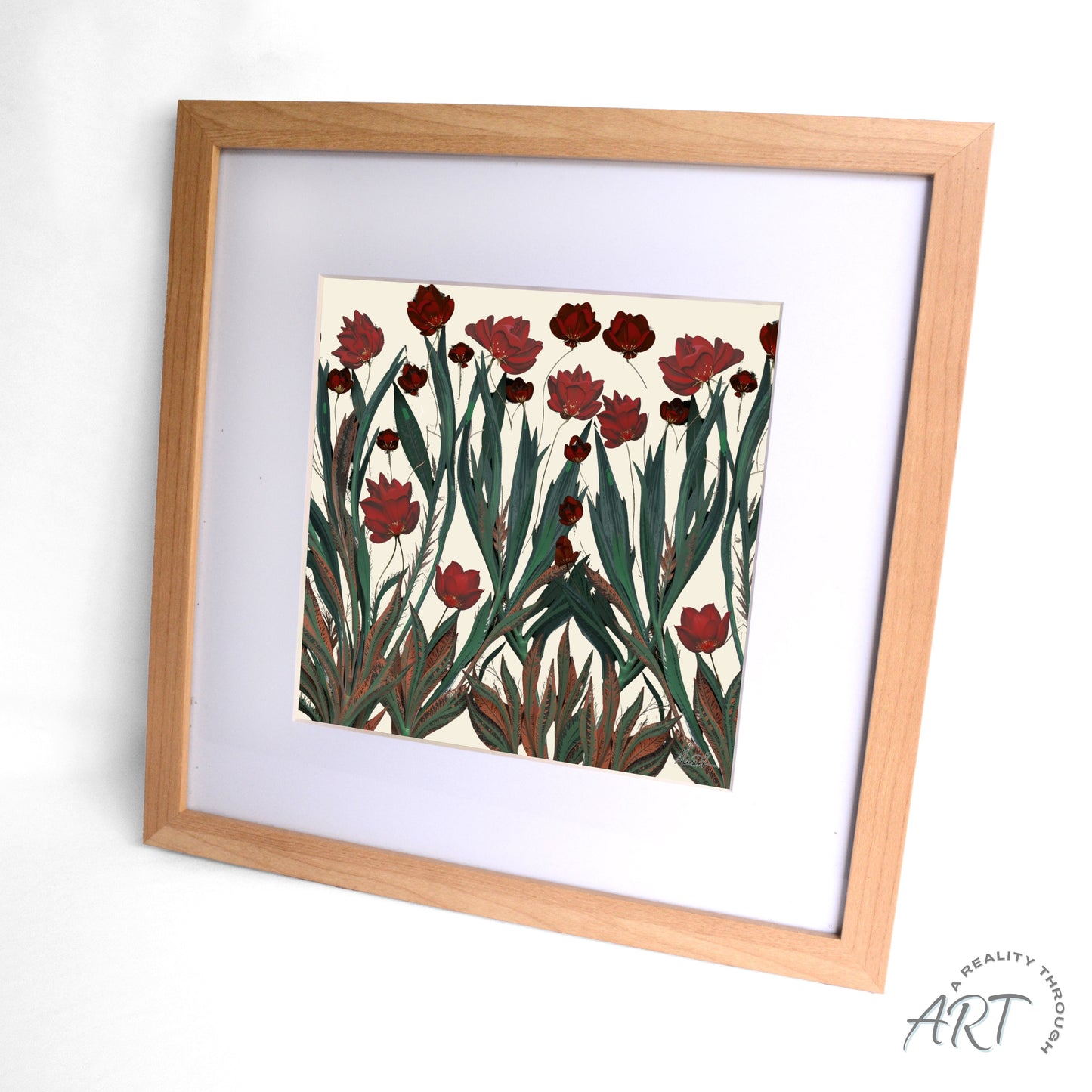 Poppy 12"x12" Art Print (Alderwood Frame)