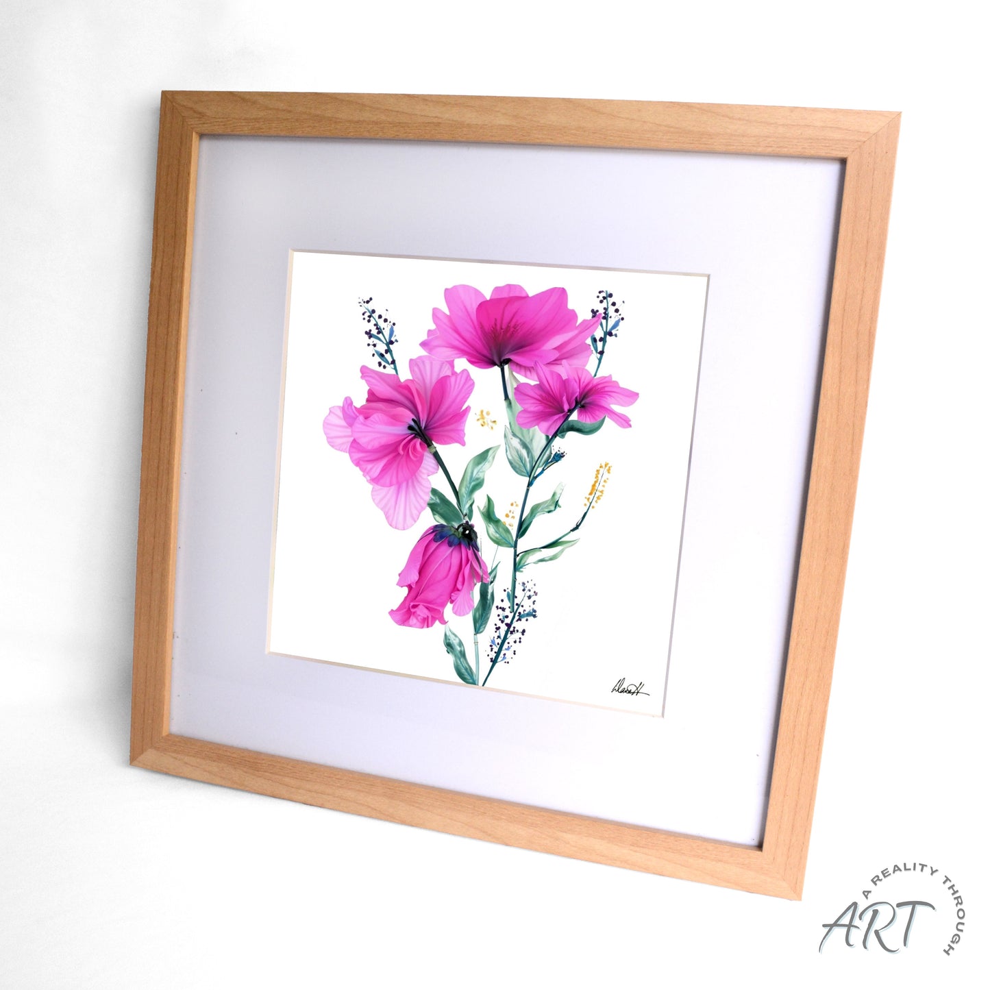 Pretty In Pink 12"x12" Art Print (Alderwood Frame)