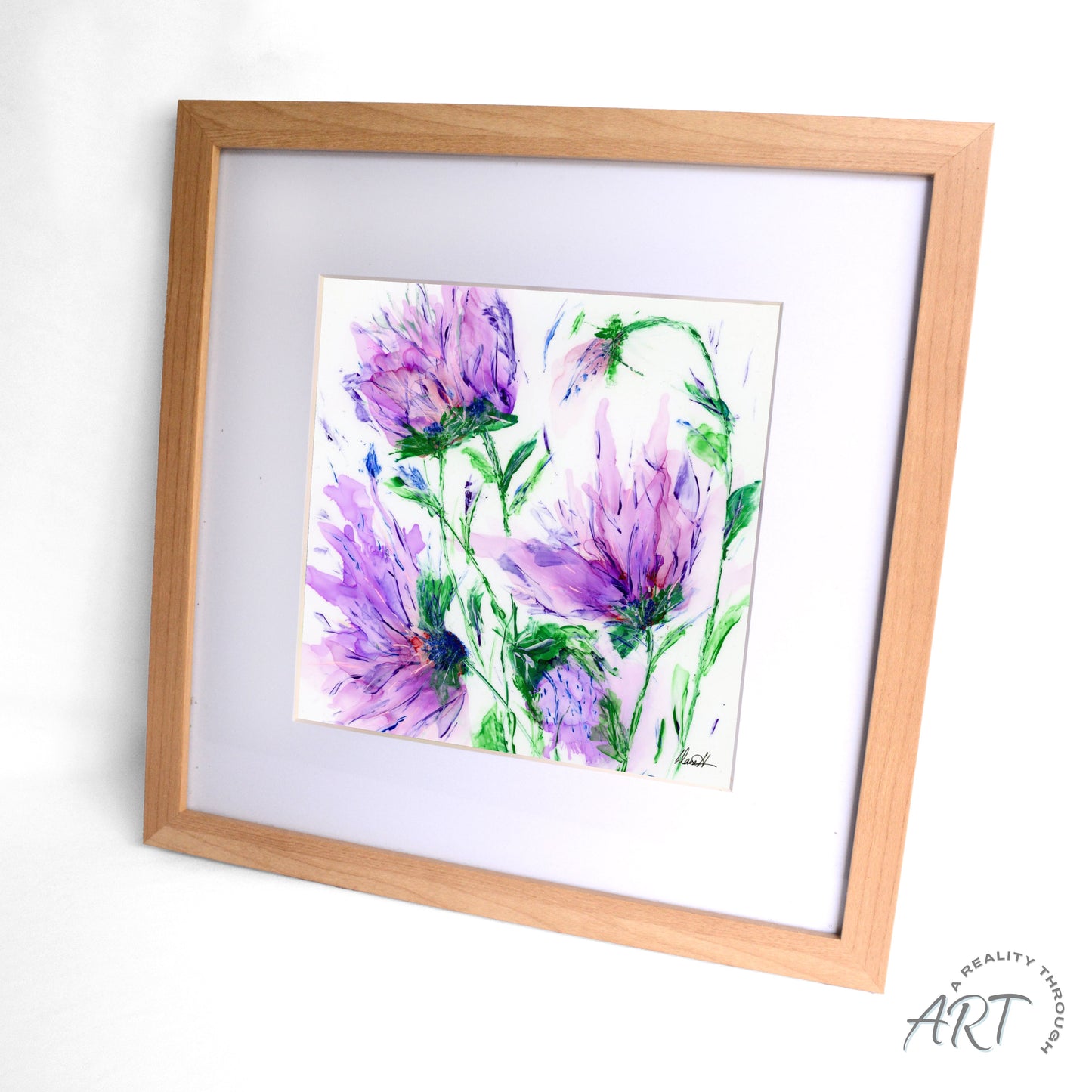 Purple Rain 12"x12" Art Print (Alderwood Frame)