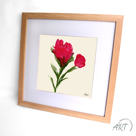 Rose 12"x12" Art Print (Alderwood Frame)